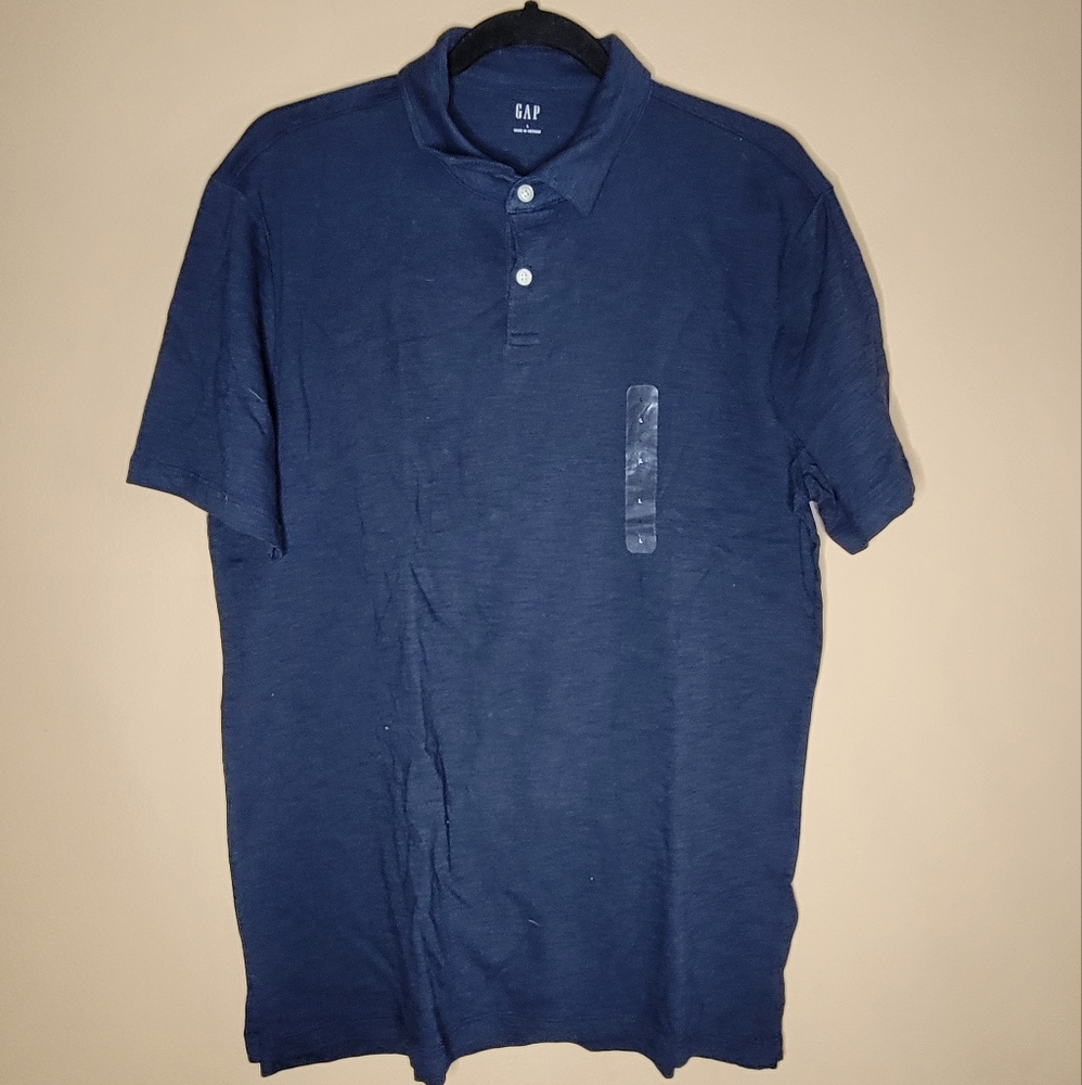 Gap | Collared  Short Sleeve Polo Navy Blue LARGE